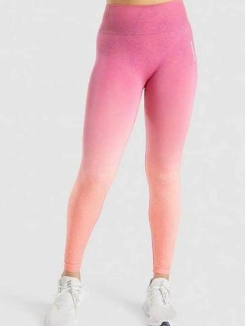 Gymshark Pink Orange Ombre Seamless High Rise Leggings